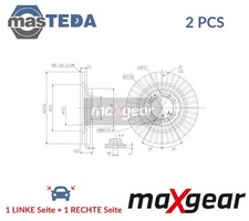 19-1828 BREMSSCHEIBEN SATZ VORNE MAXGEAR 2PCS NEU OE QUALITÄT