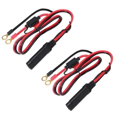 2FT SAE Battery Harness O-Ring Terminal 10A Fuse Quick Disconnect 2PCS