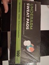 1 Pack 100pcs PREMIUM Underarm Armpit Sweat Pads Stickers Absorbing Disposable