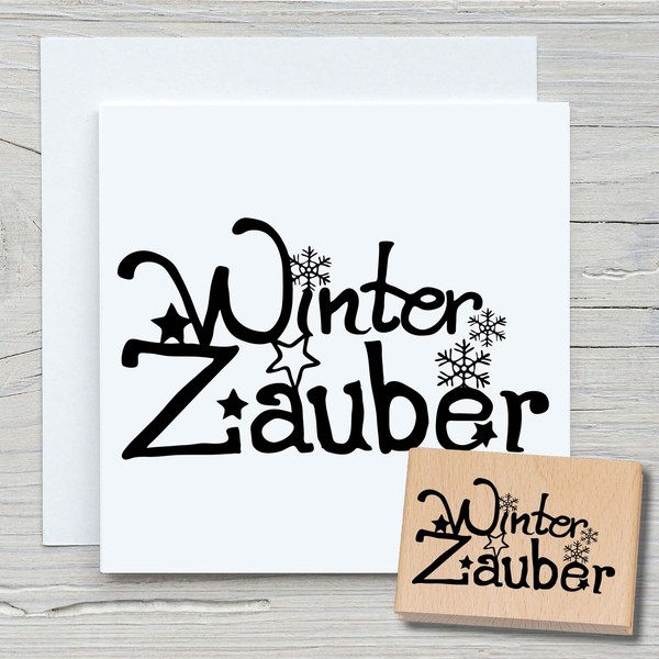 Stempel Winterzauber - Motivstempel Holzstempel Scrapbooking Karten Weihnachten-image