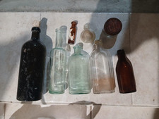 bottiglie militari  ww2       medicinali scritte  a rilievo no turtte