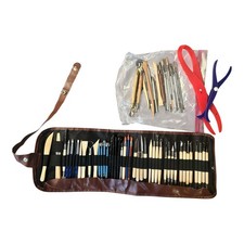 Huge lot of Clay Modeling  Sculpting Tools Set with Roll-Up Storage Case