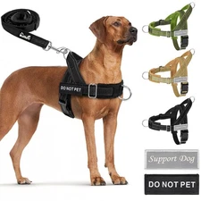 No Pull Dog Harness - Heavy Duty Dog Harness and Leash Set for Medium Large D...