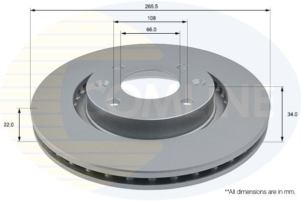 Brake Disc Front Fits Citroën Berlingo DS Peugeot Vauxhall Opel COMLINE ADC1518V