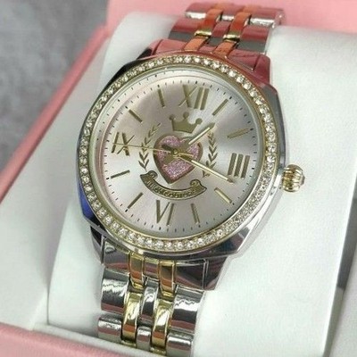 Juicy Couture Women's Watch Pave Set Jubilee Bracelet Sparkling Quartz Watch Cut