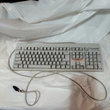 Packard Bell PS/2 Computer Media Select Keyboard Beige White Retro Vintage