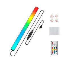 Under Monitor RGB Light Bar, LED Light for Desk Gaming Setup, USB Powered Key...