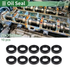 Universal Oil Seal TC Double Lip w Steel Spring 20x35x8mm High Pressure 10 pcs