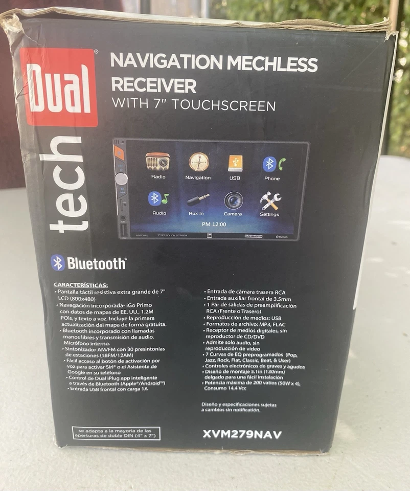 Sintonizador de radio AM/FM receptor multimedia AM/FM doble XVM279NAV 7" LCD listo para navegación 2DIN Foto 3 de 4