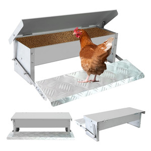 Mangiatoia Automatica a Pedale Galline Da 5 Kg, Mangiatoia per 4-6 Polli, Mangia