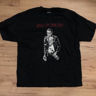 G Eazy When It's Dark Out Tour T Shirt Skeleton Black Large Rap Hip Hop