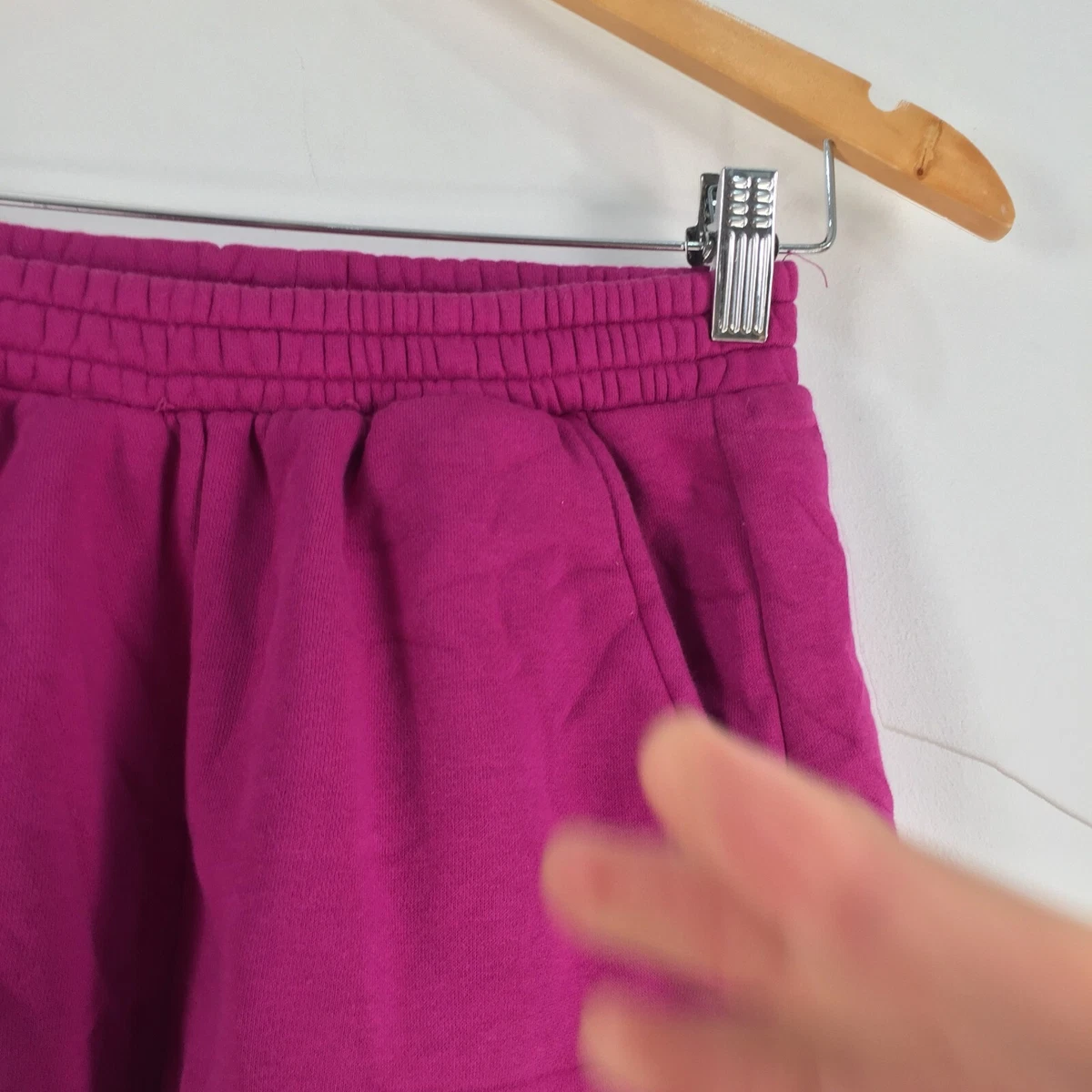 Kookai womens sweat shorts size 0 aus 6 8 magenta pink stretch cotton 044692 eBay