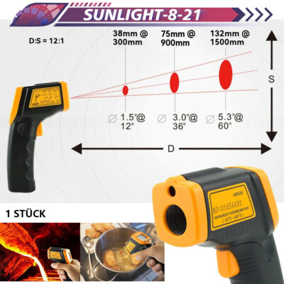 Handheld Digital Laser Industrial Non Contact Temperature Measurement Tester
