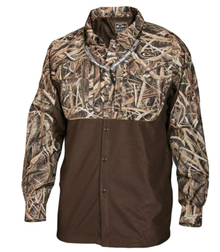 Drake Waterfowl EST EqWader Button Up Two Tone Shirt Color Blades SIZE SMALL
