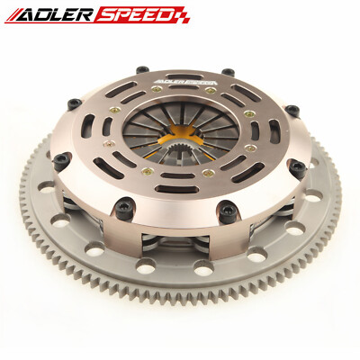 ADLERSPEED SPRUNG TWIN DISC CLUTCH KIT FOR ECLIPSE TALON TSi LASER RS 4G63 TURBO