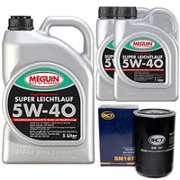 MotoröL Set 5W-40 Vollsynth Meguin 7 Liter + ÖLfilter FüR Citroen XM Peugeot 3.0