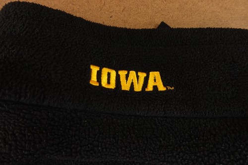 Iowa Hawkeyes Columbia Mens Size Large Black Fleece Mock Neck Full Zip Jacket - Picture 6 of 10