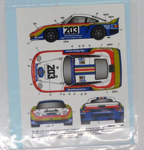 Decal Speed Line Porsche 961 Rothmans Le Mans 1986 1987 1:24 SPD 21 - Bild 2 von 3