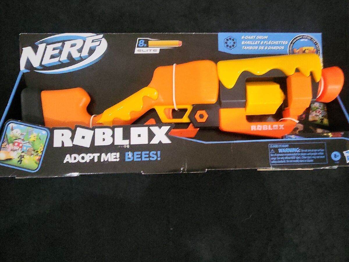 Nerf Roblox Adopt Me!: BEES! Lever Action Blaster, 8 Nerf Elite Darts, Code  To Unlock In-Game Virtual Item - Nerf