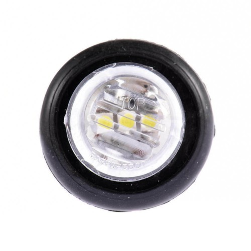 White 3/4" Round LED Bullet Clearance Side Marker Light For Truck Trailer RV - Foto 22 di 34