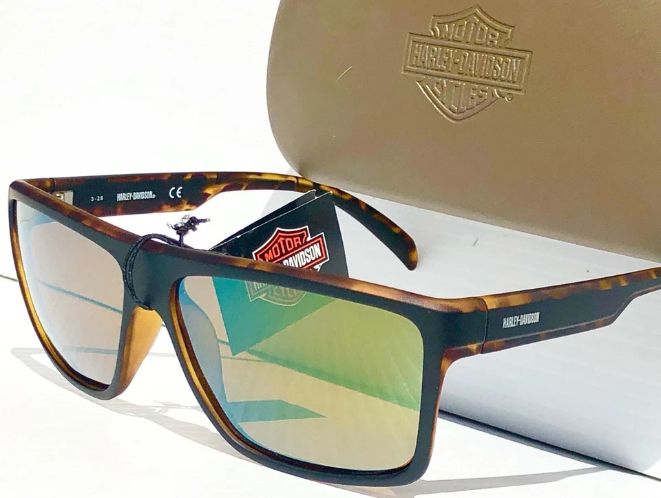Harley-Davidson HD203 Tortoise Matte frame Bronze Green lens Sunglass with Case - Image 4 of 4