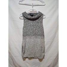 Simply Vera Vera Wang Sweater Dress Cowl Neck Sleeveless Gray Medium