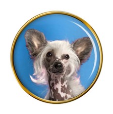 Chinese Crested Dog Lapel Pin Badge