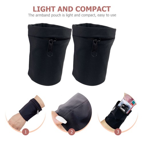 2Pcs Sports Wrist Bag Ankle Wallet Pouch Running Telephone Holder Storage Bag - Picture 5 of 12