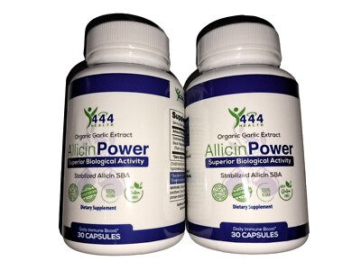 Garlic Extract Allicin Power Organic Daily Immune Boost 30 Capsule Set Of 2 7/25