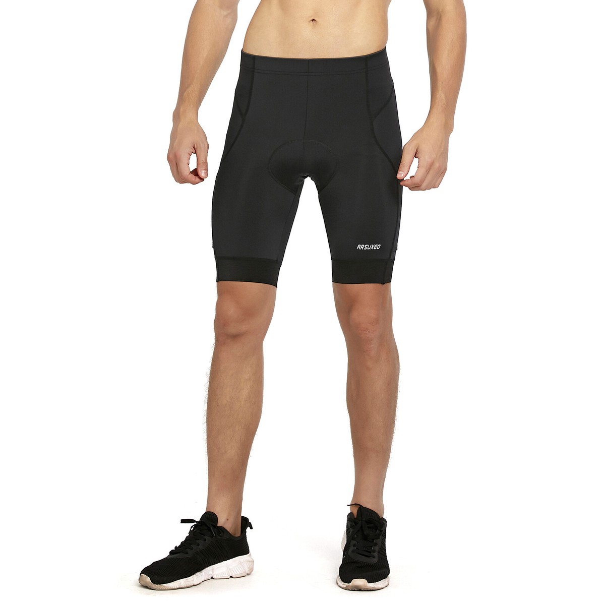 Casual Cycling Men's Petite Padded Bike Shorts Black Inch