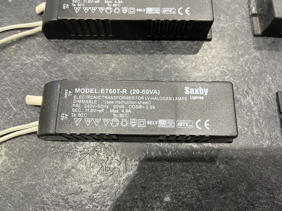 Saxby ET60R 12V Lighting Transformer 20W60W Dimmable for LVHalogen