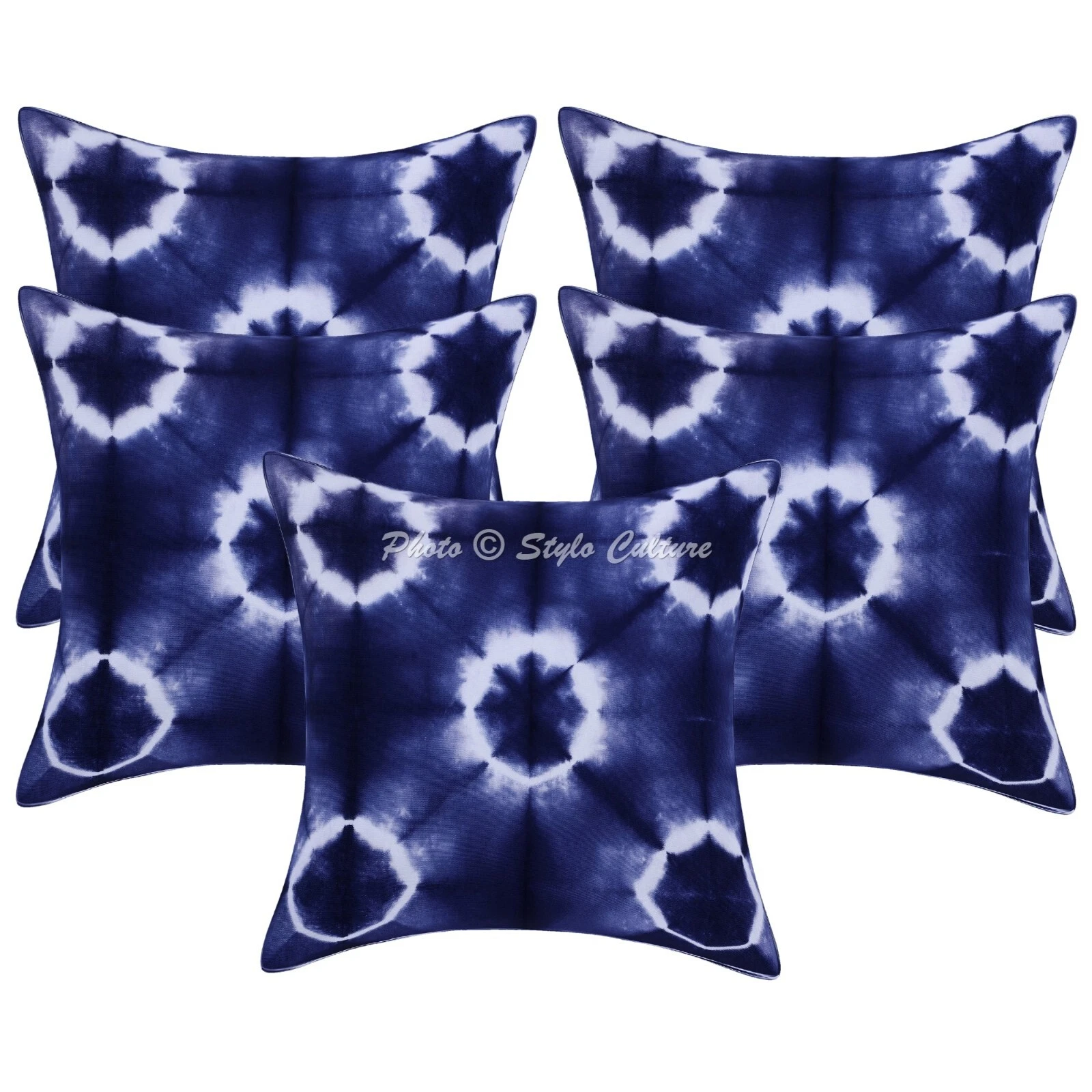 Shibori Floor Pillows Cases Tie Dye Bohemian Boho Room Decorative Cushion Cover