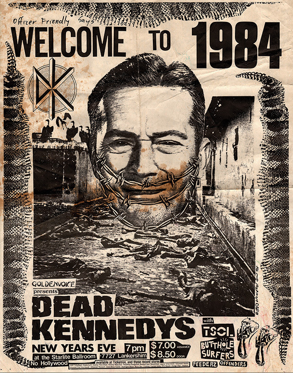 DEAD KENNEDYS 1984 Show Punk Vintage Poster Print Canvas