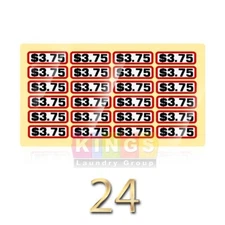 24PK GLOSSY SLIDE DECAL $3.75 For GREENWALD Wascomat, Ipso, Huebsch, 00-9104-41