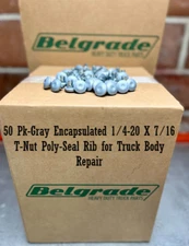 Morgan / Supreme - 50 Pk-Gray Encapsulated 1/4-20 X 7/16 T-Nut Poly-Seal Rib