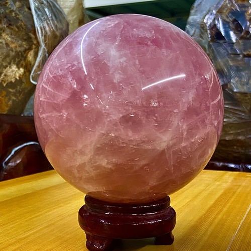 9.76LB Natural Crystal Pink Rose Chakra Quartz Sphere healing ball Specimen - 第 1/16 張圖片