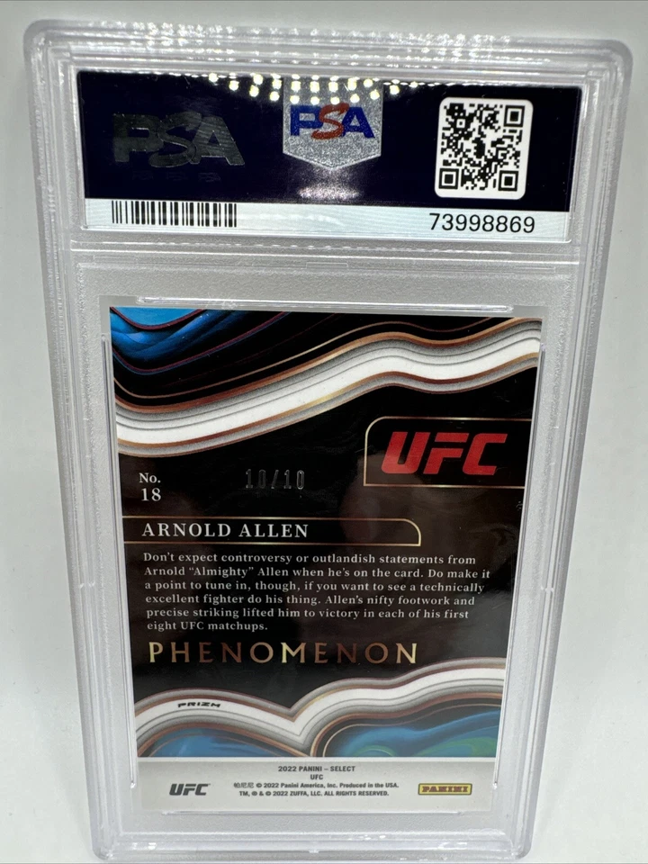 Arnold Allen 2022 Phenomenon Gold 10/10 PSA 10 - UFC - S-67 - Image 2 of 2