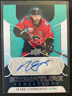 Mark Giordano 2020-21 Upper Deck Signature Sensations Auto Card #SS-GI