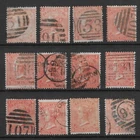 GB 1865-67 4d Vermilion SG95 Used Selection (12v)