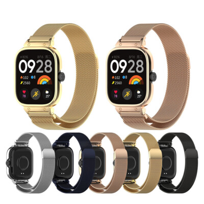 Metal Frame Watch Case + Milanese Watch Strap for Redmi Watch5/eSIM/Redmi Watch4