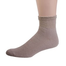 12 PAIRS OF MENS TAN PHYSICIAN'S CHOICE DIABETIC QUARTER SOCKS SIZE 10-13