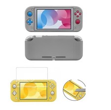 Etui silicone Nintendo switch LITE Gris + Protection ecran verre trempé