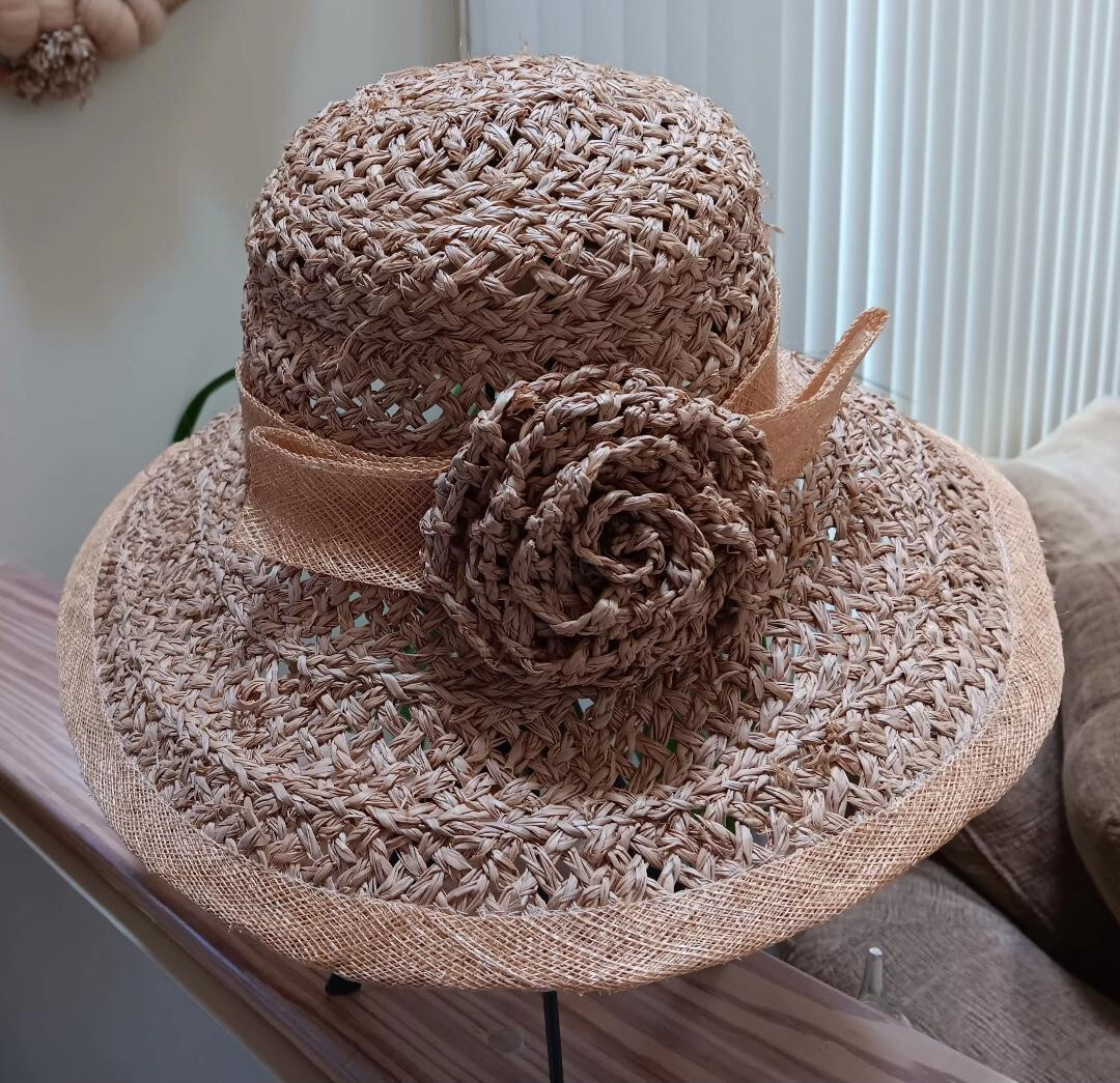 Vintage DANIELE MEUCCI Florence Italy 100% Straw Fedora Hat! | eBay