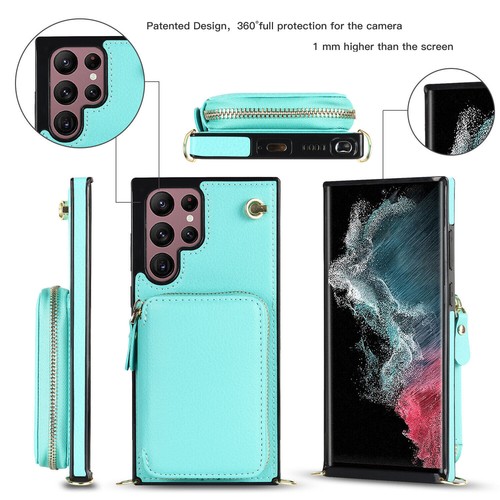 Strap Leather Card Wallet Phone Case For Samsung S23 S22 S20 Ultra Note 20 Ultra - 第 22/78 張圖片