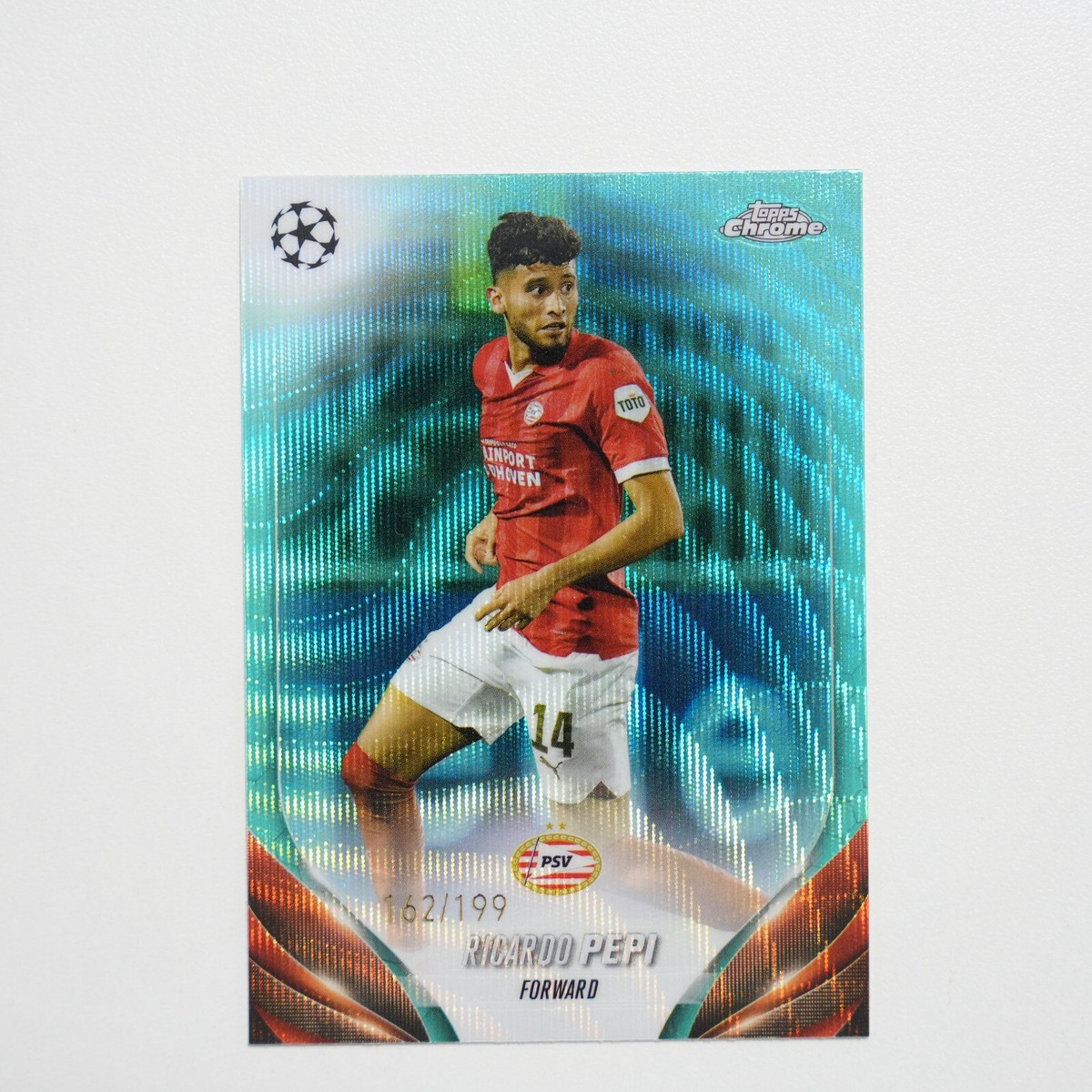 2023-24 Topps Chrome UEFA Aqua Wave /199 Ricardo Pepi #82