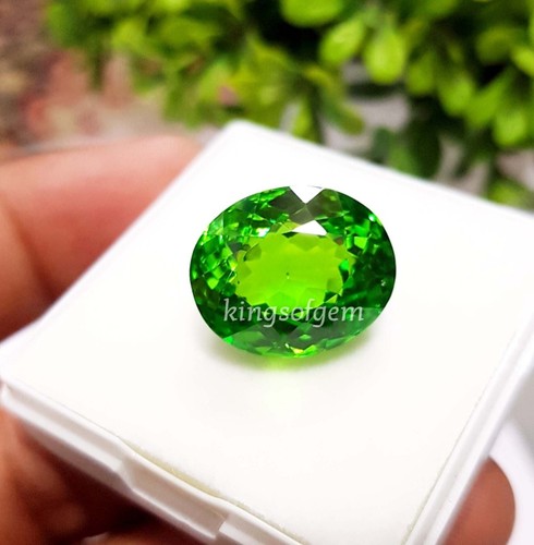 32 Ct Green Peridot Oval Cut Loose Gemstone Best Sale Going on - Picture 3 of 6