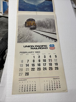 Vintage 1983 Union Pacific Railroad Wall Calendar | eBay