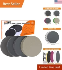 Durable 6 Inch Hook and Loop Sanding Discs - Perfect for Wood and Automotive