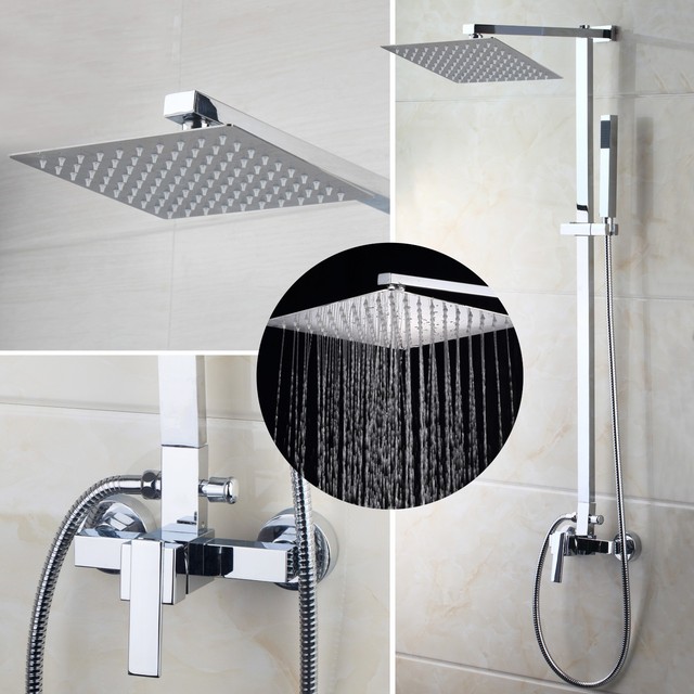 Classic Chrome Bathroom 8 Rain Shower Faucet Bathtub Mixer Tap