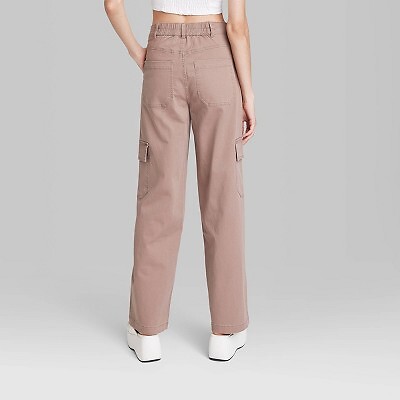 Women's High-Rise Straight Leg Cargo Pants - Wild Fable Mauve XL